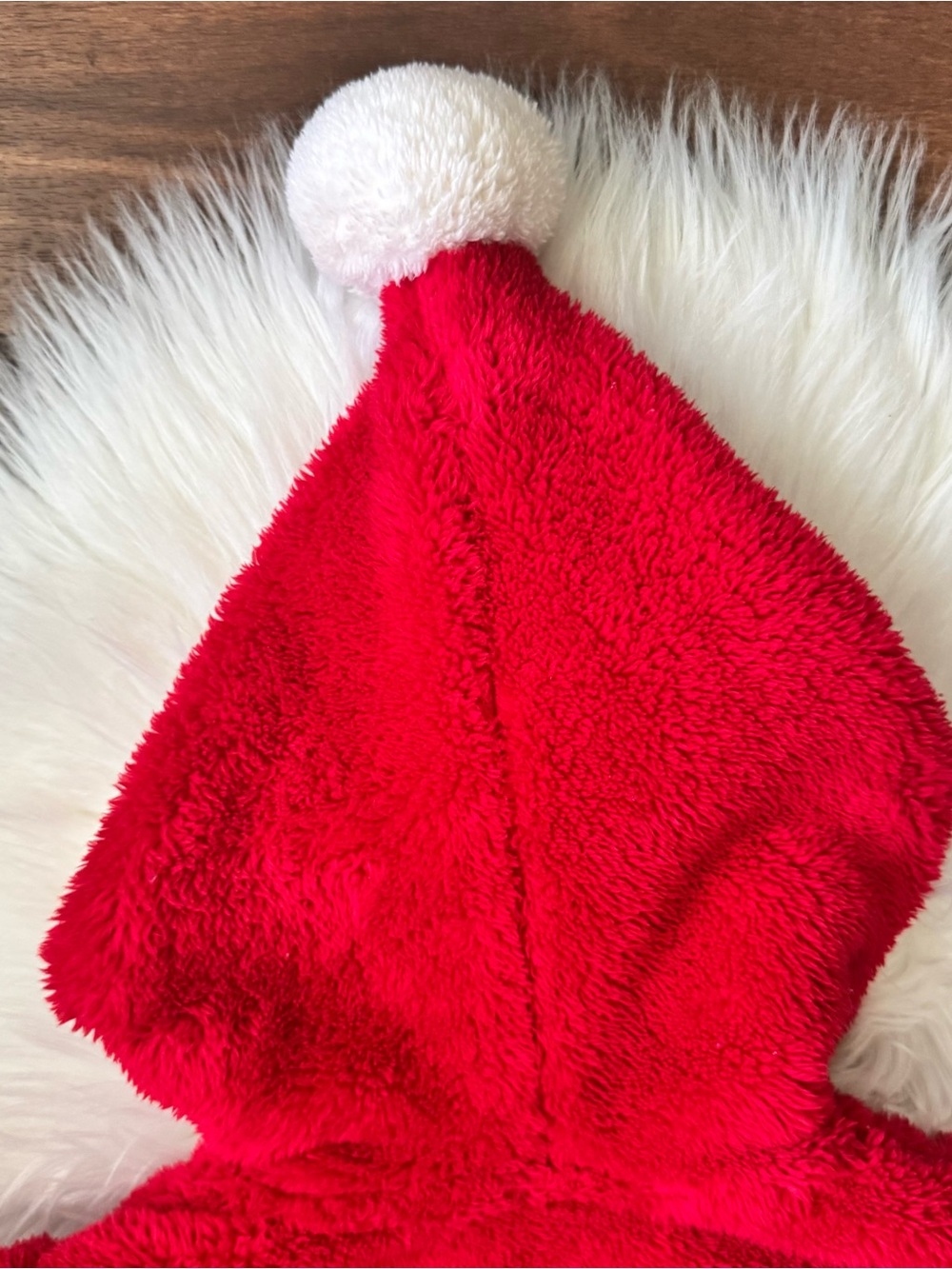 Hanna Andersson Santa Hooded One Piece Fleece Jumpsuit Size 12-18 Months - Picture 6 of 6